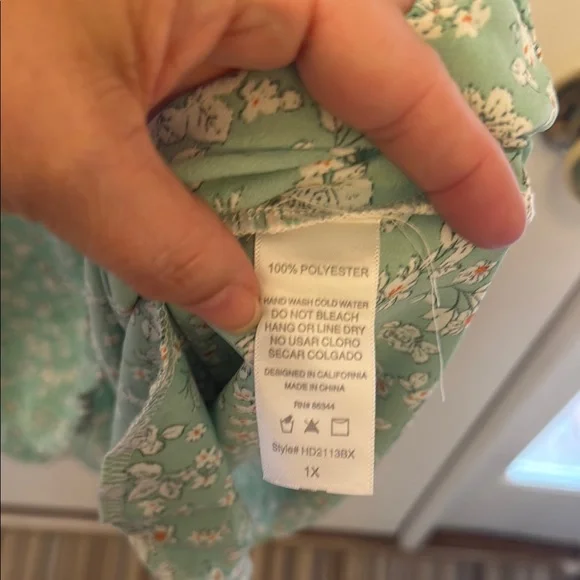 Haptics Mint Floral Dress - Picture 7 of 9